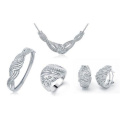 Круглая мода CZ Jewelry Set 925 серебро